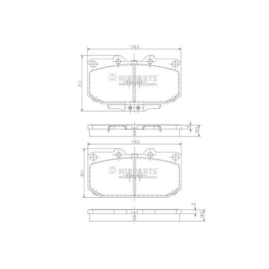 J3601047 - Brake Pad Set, disc brake 