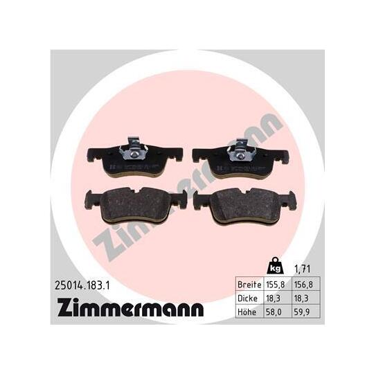 25014.183.1 - Brake Pad Set, disc brake 