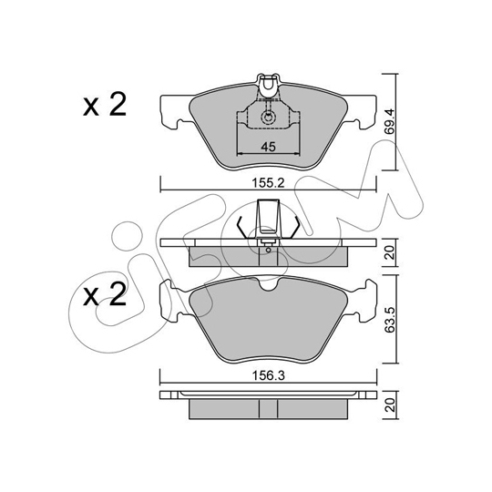 822-252-0 - Brake Pad Set, disc brake 