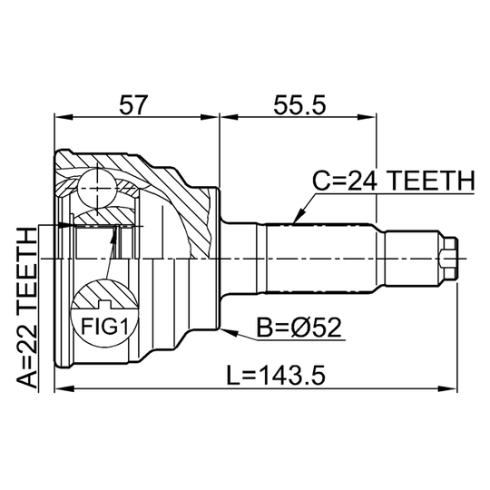 0510-001 - Joint, drive shaft 