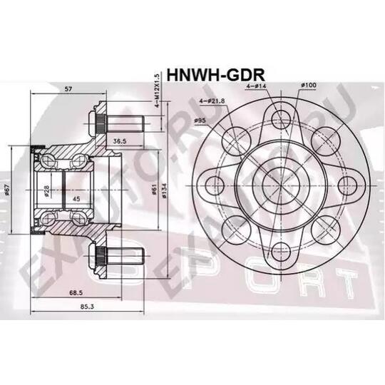 HNWH-GDR - Wheel hub 