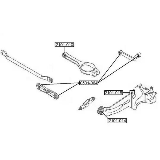 2101-015 - Control Arm-/Trailing Arm Bush 