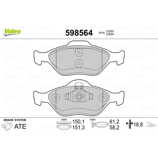598564 - Brake Pad Set, disc brake 