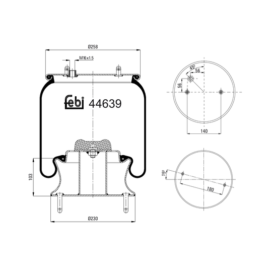 44639 - Boot, air suspension 