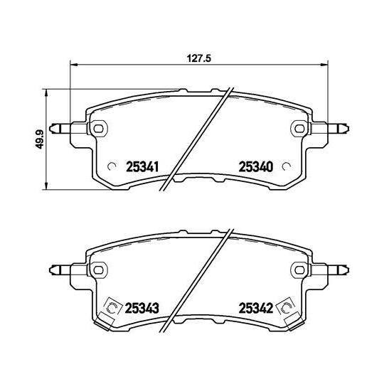 P 56 082 - Brake Pad Set, disc brake 