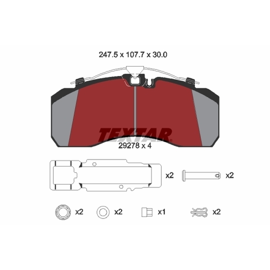 2927801 - Brake Pad Set, disc brake 