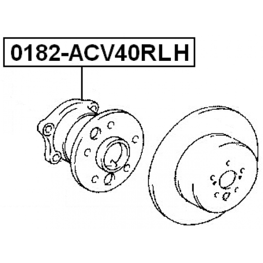 0182-ACV40RLH - Wheel hub 