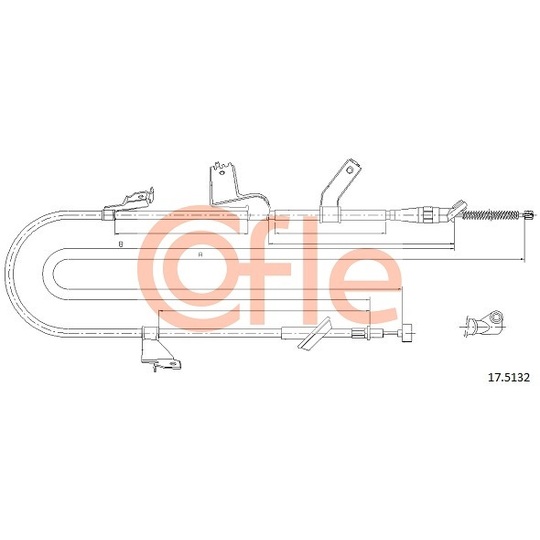 17.5132 - Cable, parking brake 