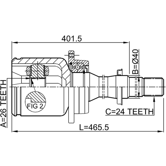 0111-AZT250RH - Joint, drive shaft 