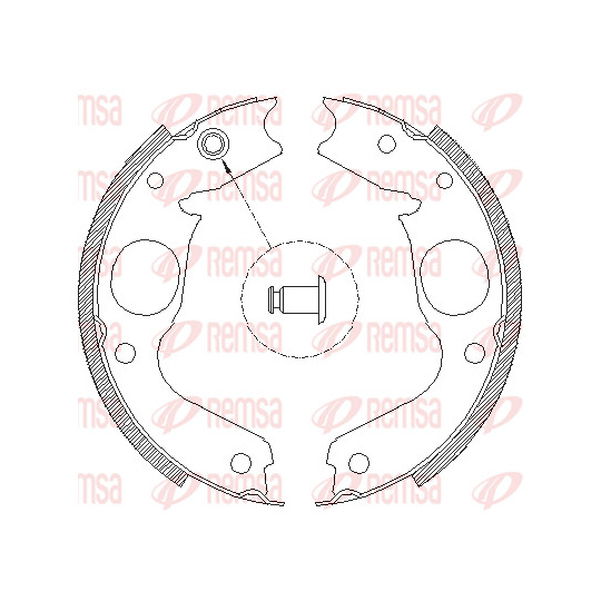 4148.00 - Brake Shoe Set, parking brake 