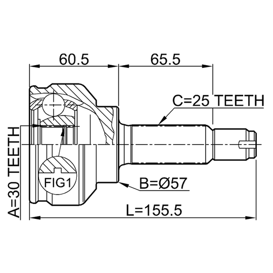 0410-CS3A - Joint, drive shaft 