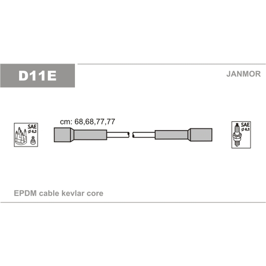 D11E.P - Ignition Cable Kit 