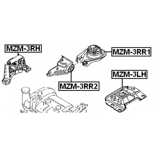 MZM-3LH - Moottorin tuki 