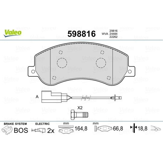 598816 - Brake Pad Set, disc brake 