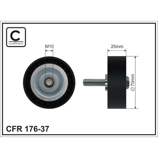 176-37 - Tensioner Pulley, v-ribbed belt 