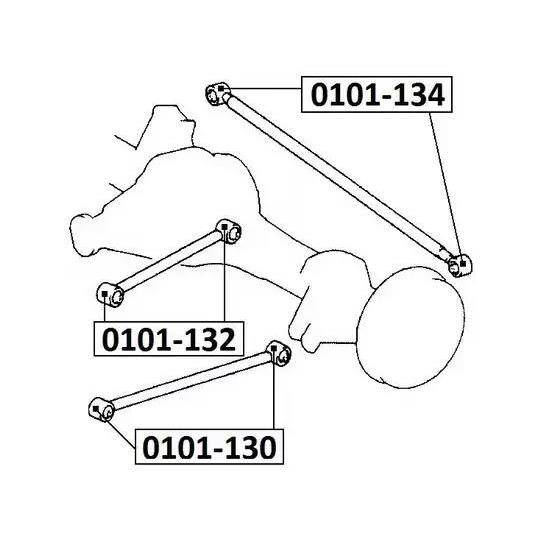 0101-134 - Control Arm-/Trailing Arm Bush 