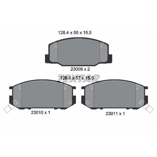 2300901 - Brake Pad Set, disc brake 