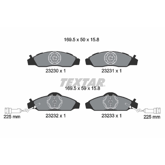 2323001 - Brake Pad Set, disc brake 