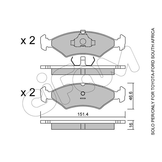 822-029-2 - Brake Pad Set, disc brake 