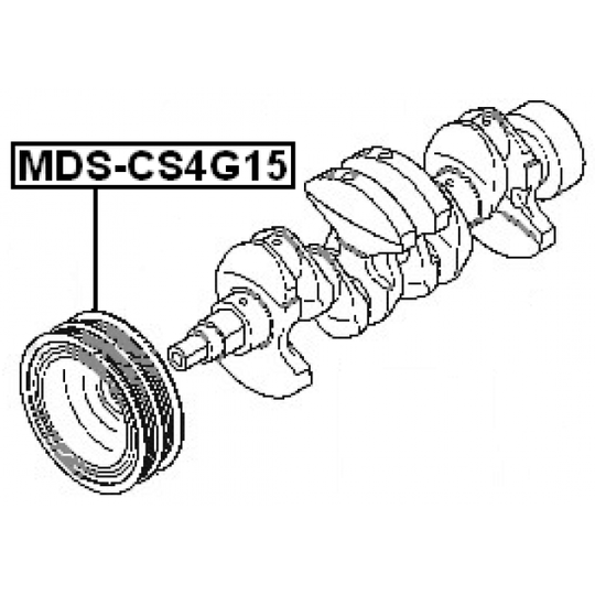 MDS-CS4G15 - Remskiva, vevaxel 