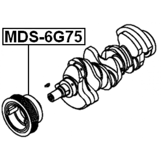 MDS-6G75 - Belt Pulley, crankshaft 