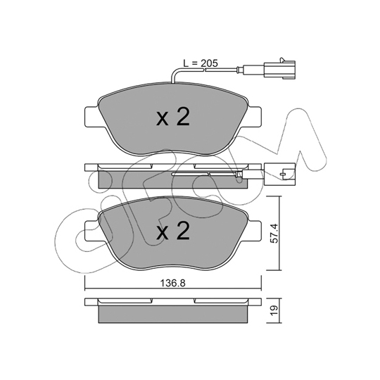 822-322-3 - Brake Pad Set, disc brake 