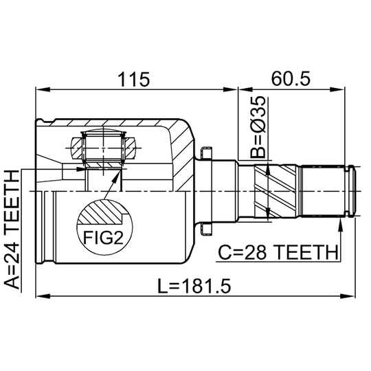 0511-MZ5ATLH - Joint, drive shaft 