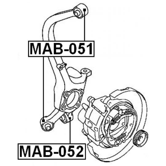 MAB-051 - Lagerhylsa, länkarm 