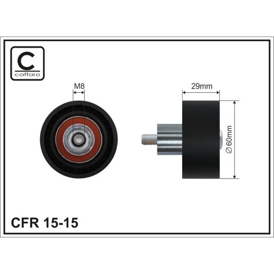 15-15 - Deflection/Guide Pulley, timing belt 