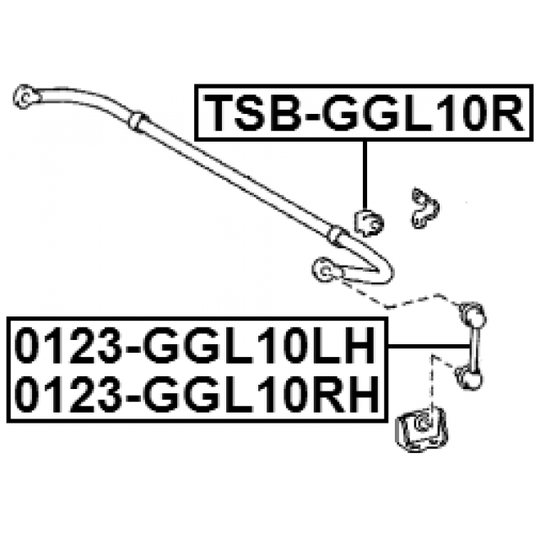 0123-GGL10RH - Länk, krängningshämmare 