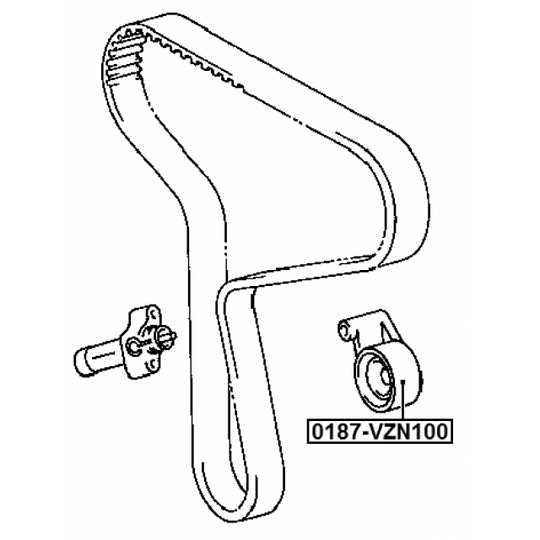 0187-VZN100 - Tensioner Pulley, timing belt 