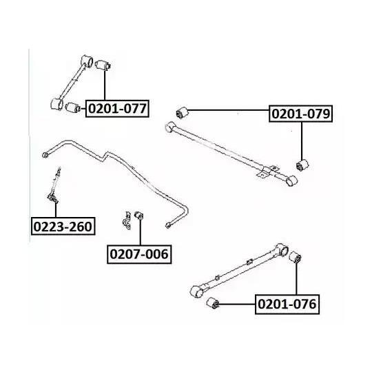 0223-260 - Rod/Strut, stabiliser 