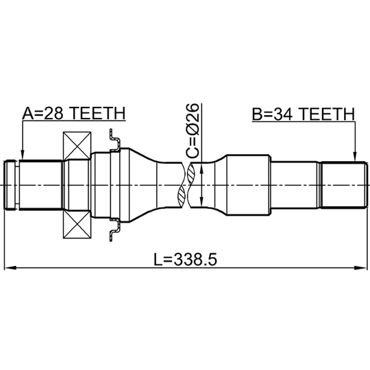 2212-CARRH - Drive Shaft 