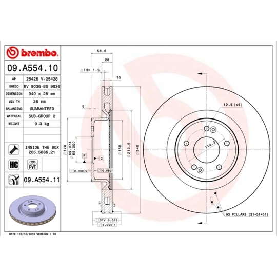 09.A554.10 - Brake Disc 
