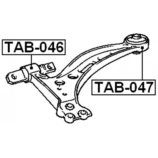 TAB-047 - Control Arm-/Trailing Arm Bush 