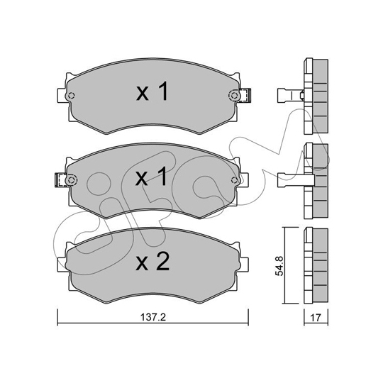 822-190-1 - Brake Pad Set, disc brake 