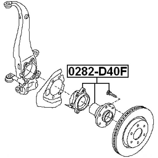 0282-D40F - Wheel hub 