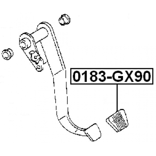 0183-GX90 - Pedaalikate, siduripedaal 