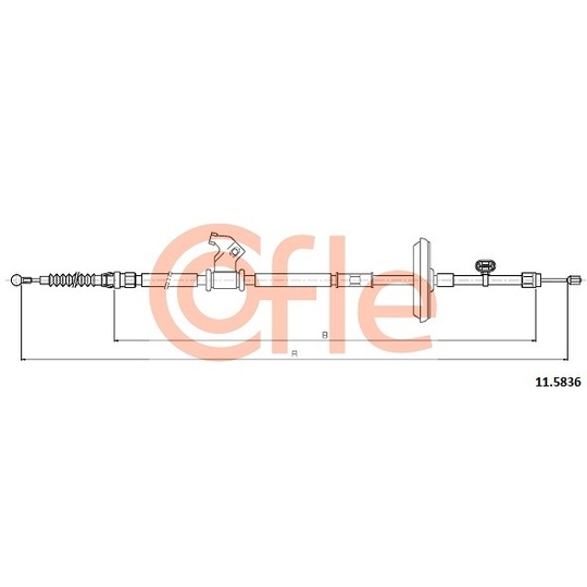 11.5836 - Cable, parking brake 