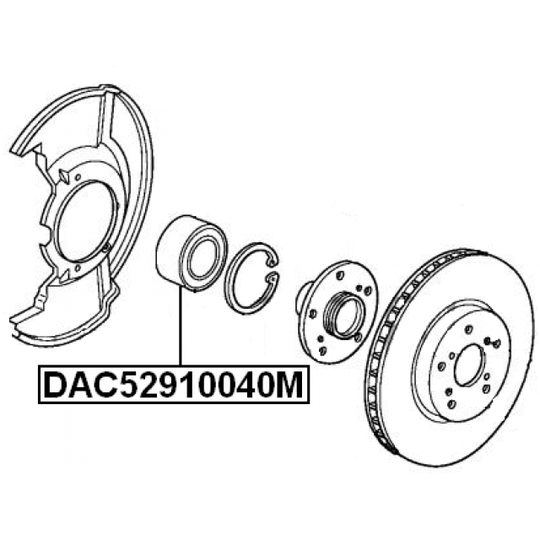 DAC52910040M - Pyöränlaakeri 