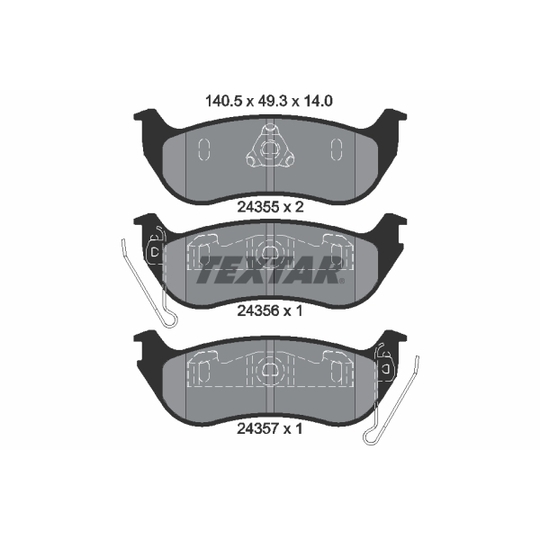 2435501 - Brake Pad Set, disc brake 