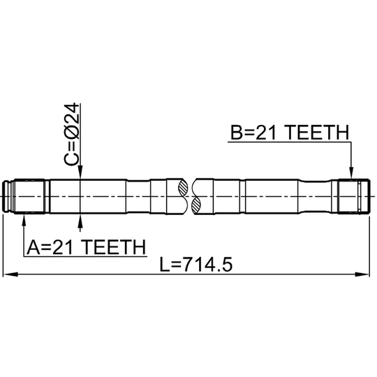 0212-QG15RH - Drive Shaft 