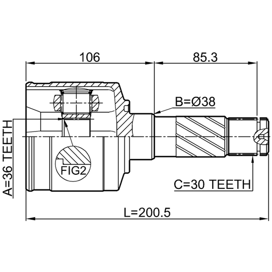0511-BT50RH - Joint, drive shaft 