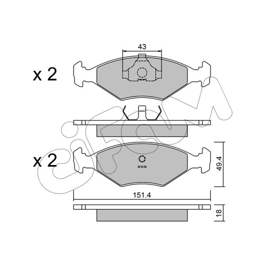 822-057-3 - Brake Pad Set, disc brake 