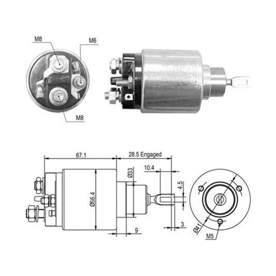 940113050361 - Solenoid Switch, starter 