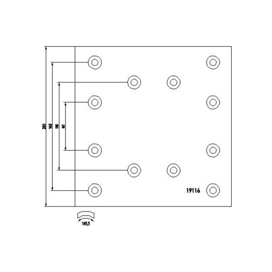 1911603 - Brake Lining Kit, drum brake 