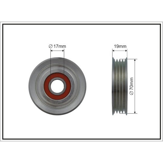 500191 - Tensioner Pulley, v-ribbed belt 