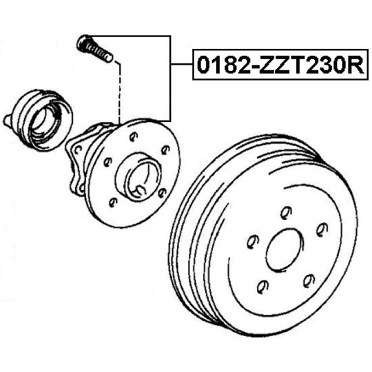 0182-ZZT230R - Wheel hub 