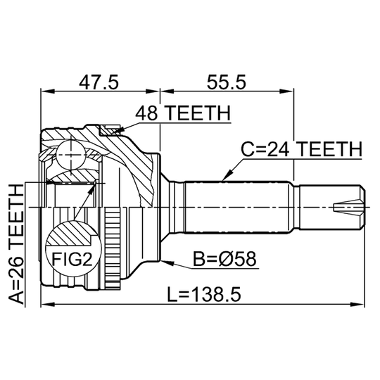 0110-040A48 - Joint, drive shaft 