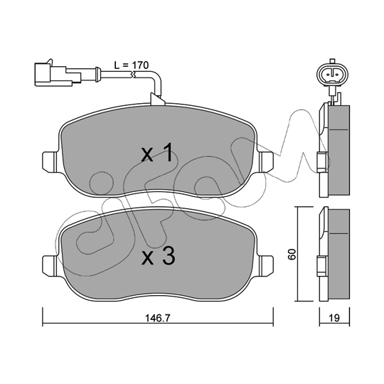 822-530-1 - Brake Pad Set, disc brake 